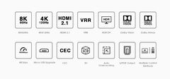 PremiumCord HDMI stikalo 4:1 s podporo za 8K@60Hz, 4K@120Hz, 1080P, HDR, upravljanje s tipkami in daljinskim upravljalnikom