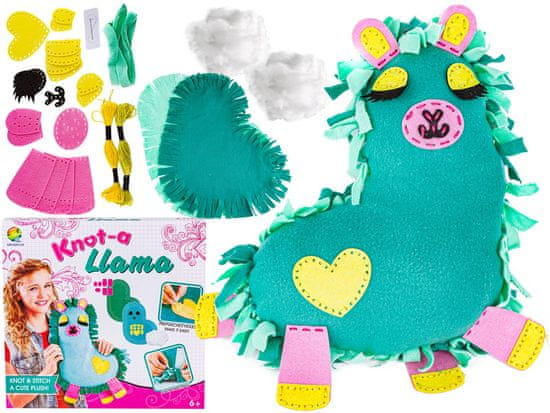 shumee Ustvarjalni komplet za vezenje, plišasta maskota, šivalna blazina DIY LAMA