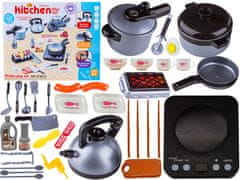 shumee SREBRNI kuhinjski set za kuhanje, lonec, kotliček, ponev, pribor