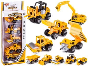 shumee 5-delni komplet kovinskih konstrukcijskih vozil, avtomobilov, vzmeti