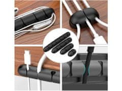 shumee Organizator za kable, samolepilni nosilec za kable, komplet - 4 kosi