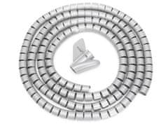 shumee Organizator kablov, spiralna kabelska vezica, pokrov, SIVI pokrov 3 m