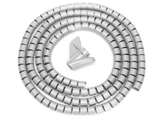 shumee Organizator kablov, spiralna kabelska vezica, pokrov, SIVI pokrov 3 m
