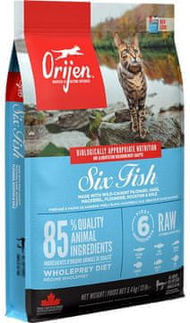 Orijen ORIJEN Six Fish Cat suha hrana za mačke, 5,4kg