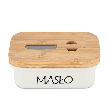 shumee JEKLENA POSODA ZA MASLENIKO Z NOŽEM ZA MAZANJE E-6302