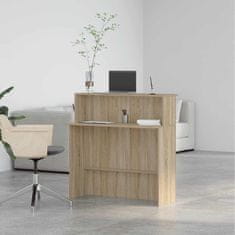 Vidaxl Sprejemna miza sonoma hrast 100x50x103,5 cm inženirski les