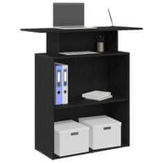 Vidaxl vidaXL Recepcijska miza črna 100x40x104 cm lepljen les