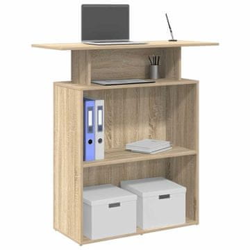 Vidaxl vidaXL Recepcijska miza iz hrasta sonoma 100x40x104 cm lepljen les