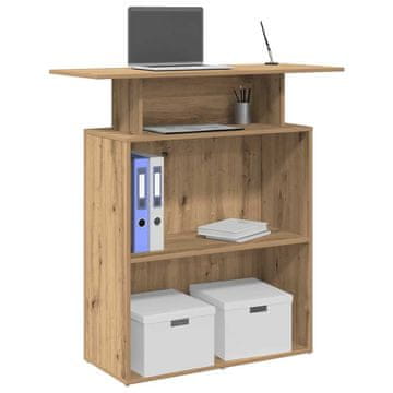 Vidaxl vidaXL Recepcijska miza Artisan hrast 100x40x104 cm lepljen les