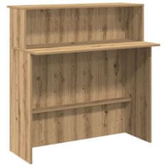 Vidaxl Sprejemna miza artisan hrast 100x50x103,5 cm inženirski les