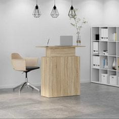 Vidaxl Sprejemna miza sonoma hrast 100x40x104 cm inženirski les