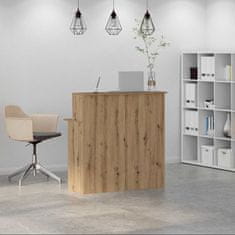 Vidaxl Sprejemna miza artisan hrast 100x50x103,5 cm inženirski les