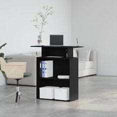 Vidaxl vidaXL Recepcijska miza črna 100x40x104 cm lepljen les