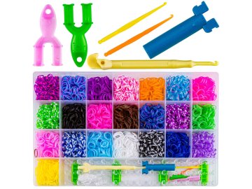 shumee Set gumic za izdelavo zapestnic, ogrlic, kroglic 4400 kosov