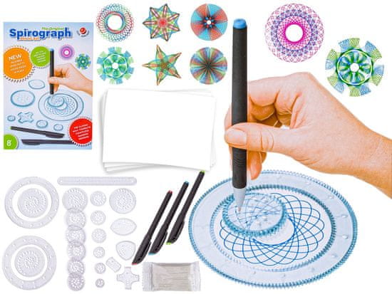 shumee SPIROGRAF, komplet za risanje, šablone, markerji