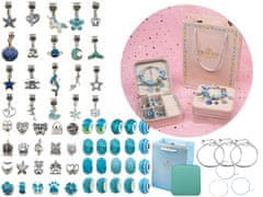 shumee Set za izdelavo nakita, zapestnic, obeskov, obeskov, perlic ODNOS MODRE + etui