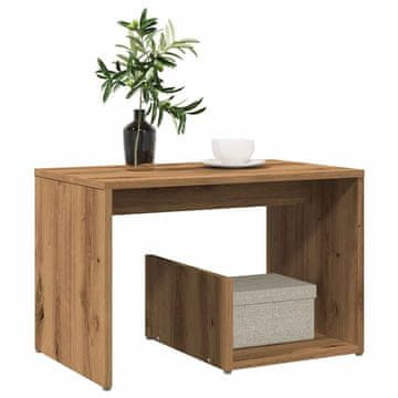 Vidaxl vidaXL Stranska mizica Artisan hrast 59x36x38 cm Material na osnovi lesa