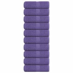 Vidaxl Brisače 10 kos vijolična 30x30 cm 360 g/m² 100% bombaž