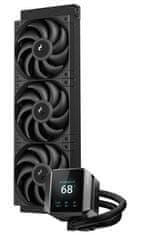 DEEPCOOL Vodni hladilnik MYSTIQUE 360 / 3x120mm ventilator / dig. zaslon / Intel in AMD / črna