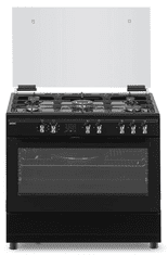 MPM Štedilnik prostostoječ -93-KGM-32, 90cm, 5x plin (WOK), 95L.,3,6KW, črni