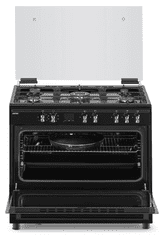 MPM Štedilnik prostostoječ -93-KGM-32, 90cm, 5x plin (WOK), 95L.,3,6KW, črni