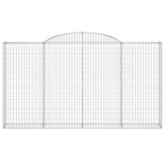 Vidaxl Obokane gabion košare 15 kosi 300x30x160/180cm pocinkano železo