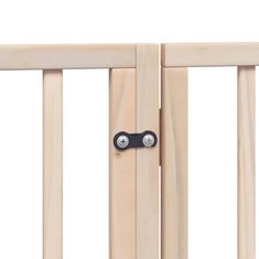 Vidaxl Ograda za pse z vrati zložljiva 15 panelov 750 cm topolovina