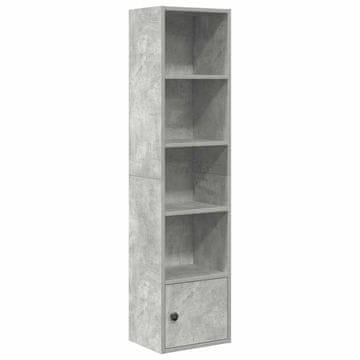 Vidaxl Knjižna omara betonsko siva 31x24x127 cm inženirski les