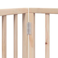 Vidaxl Ograda za pse z vrati zložljiva 12 panelov 960 cm topolovina