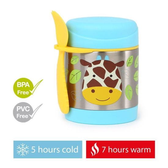Skip hop Zoo Termoska za hrano z žlico/vilicami Žirafa 325 ml, 3r+