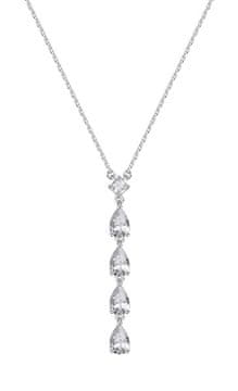 Brosway Neskončno bela modna srebrna ogrlica iz kubičnega cirkonija FIW114