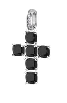 Brosway Srebrn obesek Križ s cirkoni Fancy Mystery Black FMB120
