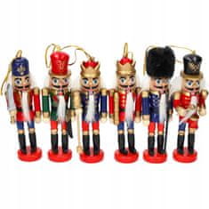 Korbi Očka za orehe, set okrasov za božično drevo, dekoracija 6 kosov