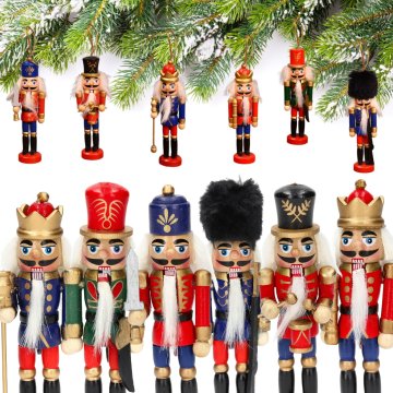 Korbi Očka za orehe, set okrasov za božično drevo, dekoracija 6 kosov