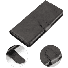 Onasi Wallet denarnica usnjena preklopna torbica Xiaomi Redmi 14c / Poco C75 - črna