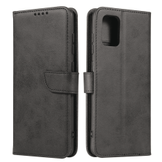 Onasi Wallet denarnica usnjena preklopna torbica Samsung Galaxy S25 Ultra 5G - črna