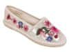Zlate espadrile z vezenimi cvetovi 36 EU 3 UK
