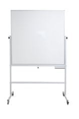 TIP Table bela tabla, na stojalu, dvostranska - vrtljiva, magnetna, emajlirana, , 120x120 cm