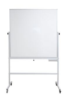TIP Table bela tabla, na stojalu, dvostranska - vrtljiva, magnetna, emajlirana, , 120x120 cm