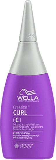 Wella Professional Permanent za barvane in poškodovane lase Creatine+ Curl (Permanent Emulsion) 75 ml