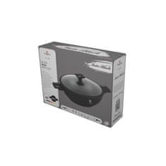 Berlingerhaus Ponev WOK s titanovo površino in pokrovom 30 cm Matte Black Collection BH-8182