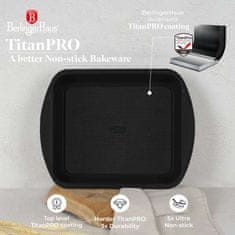 Berlingerhaus Pladenj za peko s titanovo površino 35 x 27 cm Matte Black Collection BH-7916