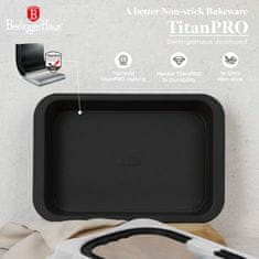 Berlingerhaus Plošča za peko s površino iz titana 36,5 x 24,5 cm Matte Black Collection BH-8641