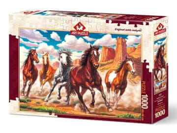 Art puzzle Sestavljanka Divji konji v dolini 1000 kosov