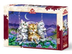 Art puzzle Sestavljanka Mačke na gugalnici 500 kosov