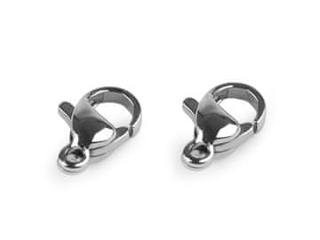 Karabin iz nerjavečega jekla 6x10 mm - platinast (10 kosov)