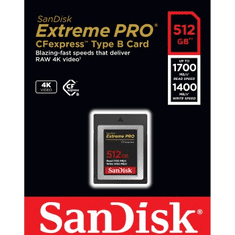 SanDisk Pomnilniška kartica Extreme PRO CF express 512 GB, tip B