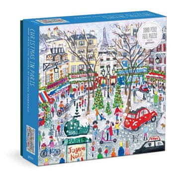 Galison Puzzle iz folije Michael Storrings Christmas Paris 1000 kosov
