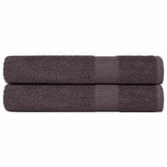 Vidaxl Brisače za savno 2 kos FROGN antracit 80x200 cm 100% bombaž