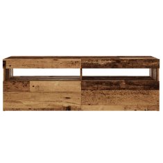 Vidaxl TV omarica z LED starinski les 120x35x40 cm inženirski les